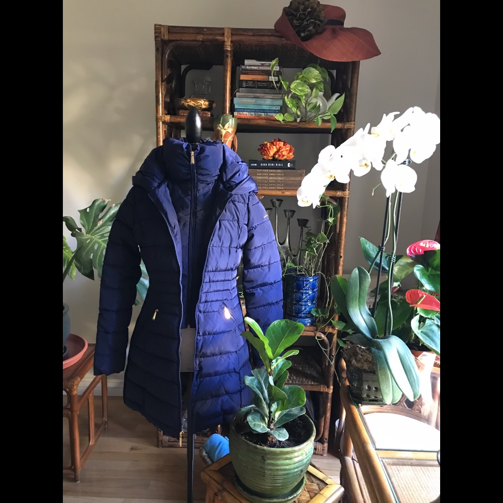 Laundry By Shelli Segal Gorgeous Blue Parka/Puffer Coat “S” Nwts